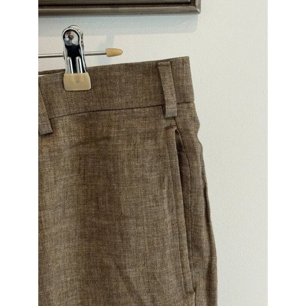 Brooks Brothers Regent Fit Mens Dark Brown 100% Linen Pants Size 38 x 27
